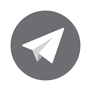 Telegram Icon in grau